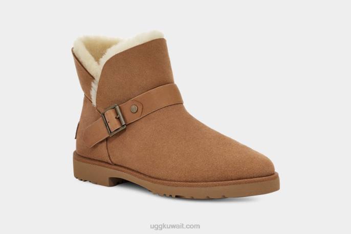 مشبك قصير بشكل رومانسي كستناء نحيف UGG 08HB2129