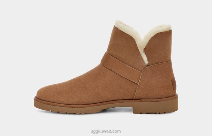 مشبك قصير بشكل رومانسي كستناء نحيف UGG 08HB2129
