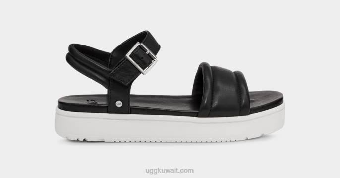 حزام الكاحل زين جلد أسود نحيف UGG 08HB2130