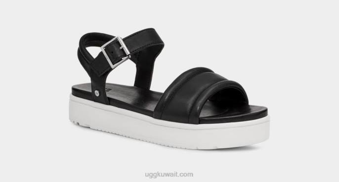 حزام الكاحل زين جلد أسود نحيف UGG 08HB2130