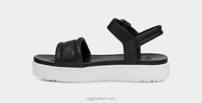 حزام الكاحل زين جلد أسود نحيف UGG 08HB2130