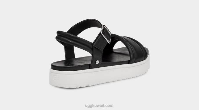 حزام الكاحل زين جلد أسود نحيف UGG 08HB2130