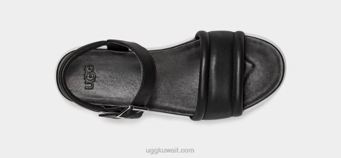 حزام الكاحل زين جلد أسود نحيف UGG 08HB2130