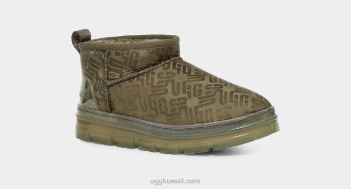 كلاسيك مونوغرام الترا ميني زيتون محترق نحيف UGG 08HB2137