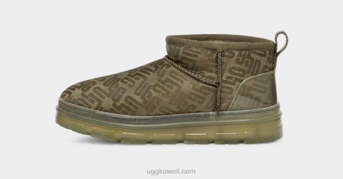 كلاسيك مونوغرام الترا ميني زيتون محترق نحيف UGG 08HB2137