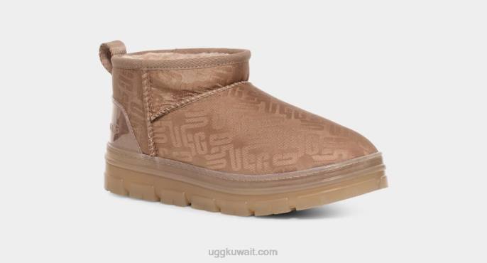 كلاسيك مونوغرام الترا ميني تان غراي نحيف UGG 08HB2138