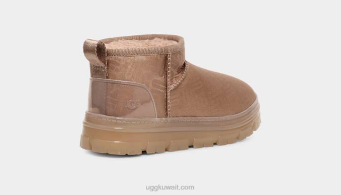 كلاسيك مونوغرام الترا ميني تان غراي نحيف UGG 08HB2138