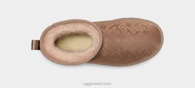 كلاسيك مونوغرام الترا ميني تان غراي نحيف UGG 08HB2138