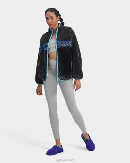 مارلين شيربا سترة تراث جديلة جديلة التراث الأسود نحيف UGG 08HB2168