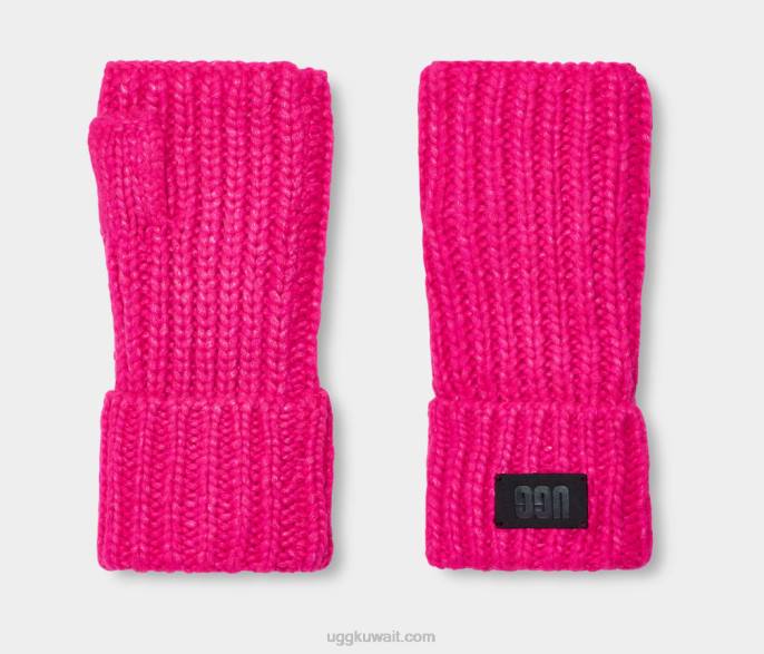 قفاز الكفة مكتنزة أصابع النيون الوردي نحيف UGG 08HB2256