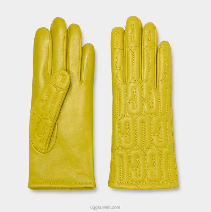 قفاز جلد مبطن بشعار الماركة استمتع نحيف UGG 08HB2259