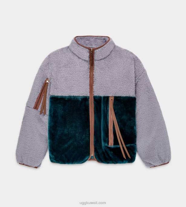 سترة مارلين شيربا الثاني رمادي غائم / أزرق مارينا نحيف UGG 08HB2284