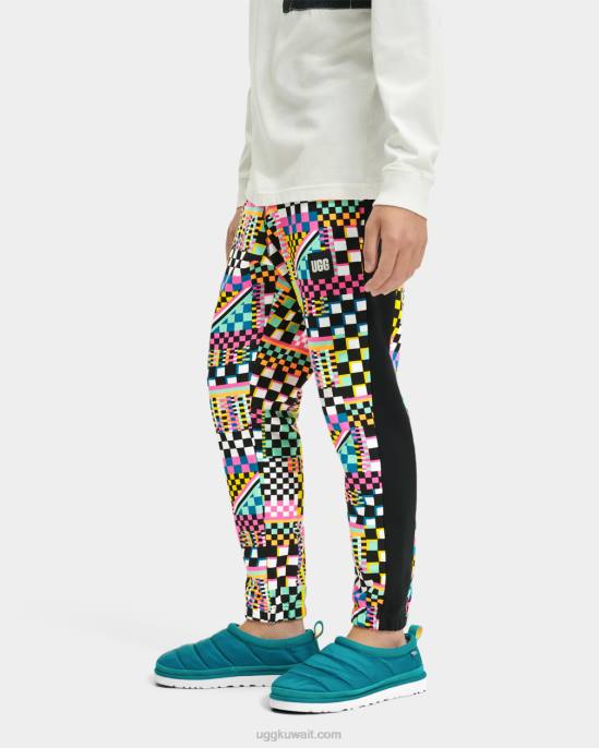 تحقق ملاخي عداء ببطء شيكات متعددة سوداء رجال UGG 08HB293