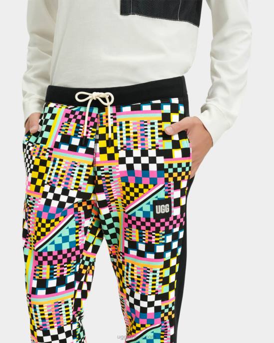 تحقق ملاخي عداء ببطء شيكات متعددة سوداء رجال UGG 08HB293