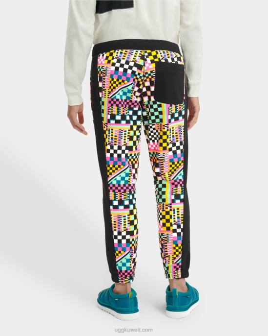 تحقق ملاخي عداء ببطء شيكات متعددة سوداء رجال UGG 08HB293