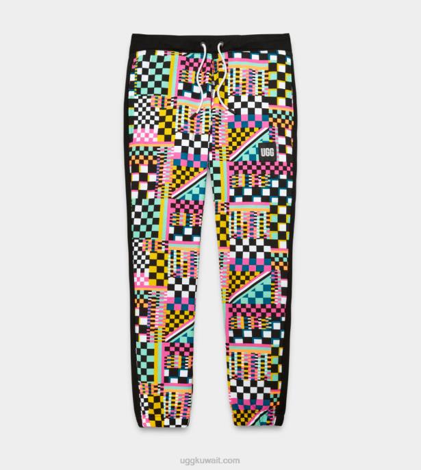 تحقق ملاخي عداء ببطء شيكات متعددة سوداء رجال UGG 08HB293