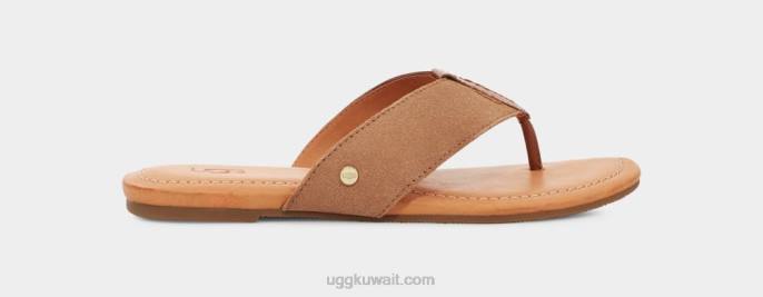 كاري فليب من جلد الغزال كستناء نحيف UGG 08HB3