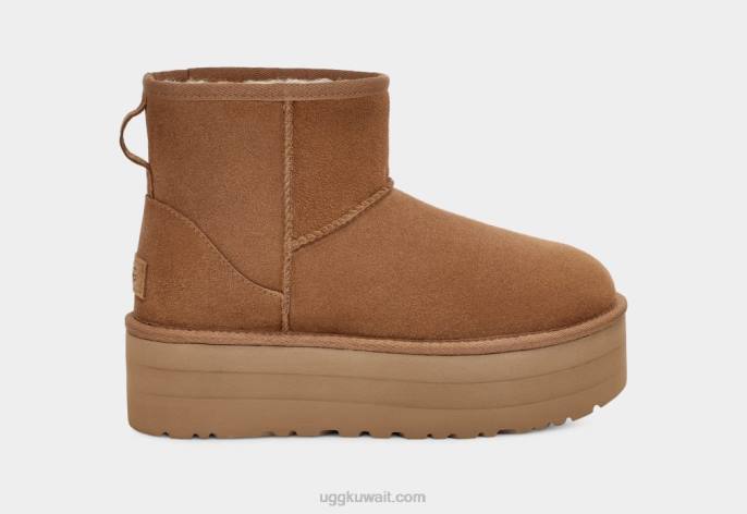 منصة صغيرة كلاسيكية كستناء نحيف UGG 08HB348