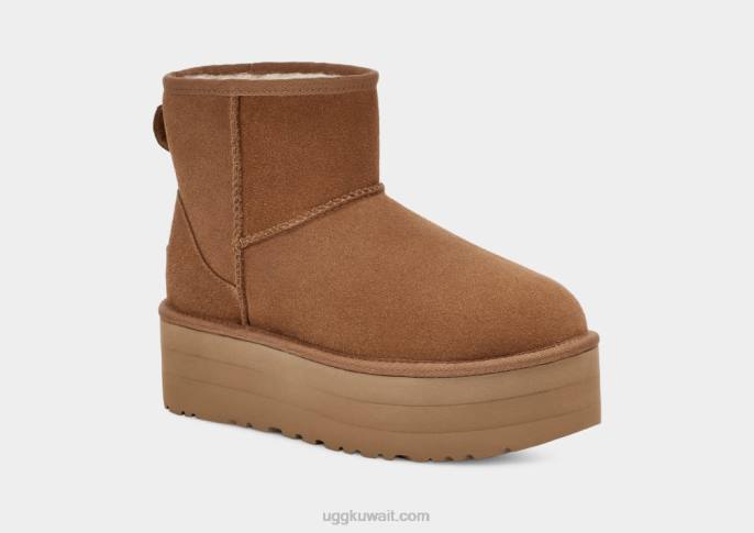 منصة صغيرة كلاسيكية كستناء نحيف UGG 08HB348