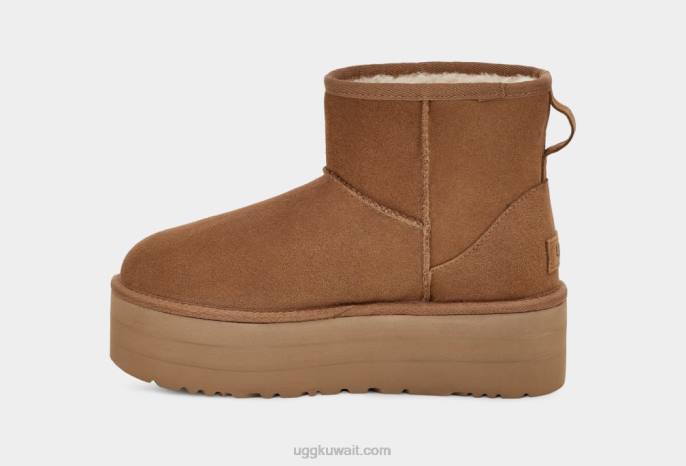 منصة صغيرة كلاسيكية كستناء نحيف UGG 08HB348