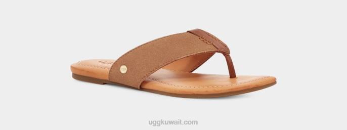 كاري فليب من جلد الغزال كستناء نحيف UGG 08HB3