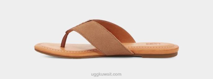 كاري فليب من جلد الغزال كستناء نحيف UGG 08HB3