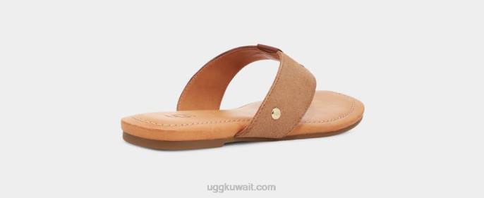 كاري فليب من جلد الغزال كستناء نحيف UGG 08HB3