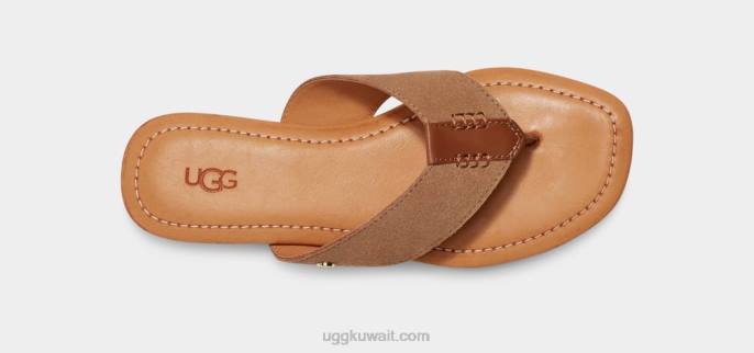 كاري فليب من جلد الغزال كستناء نحيف UGG 08HB3