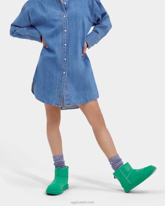 كلاسيك ميني مبعثر الرسم الزمرد الأخضر نحيف UGG 08HB49