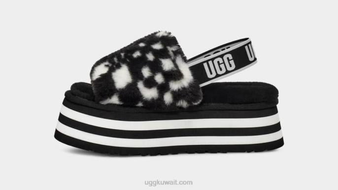 ديسكو يتحقق من الشريحة أسود / أبيض نحيف UGG 08HB51