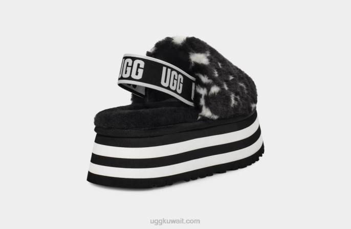 ديسكو يتحقق من الشريحة أسود / أبيض نحيف UGG 08HB51