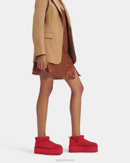 منصة كلاسيكية فائقة الصغر السامبا الأحمر نحيف UGG 08HB587