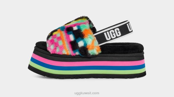 ديسكو يتحقق من الشريحة أسود متعدد نحيف UGG 08HB58
