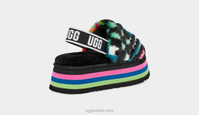ديسكو يتحقق من الشريحة أسود متعدد نحيف UGG 08HB58