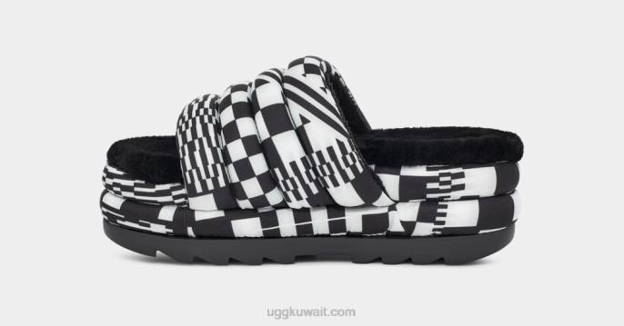 الشيكات ماكسي الشريحة أسود / أبيض نحيف UGG 08HB59
