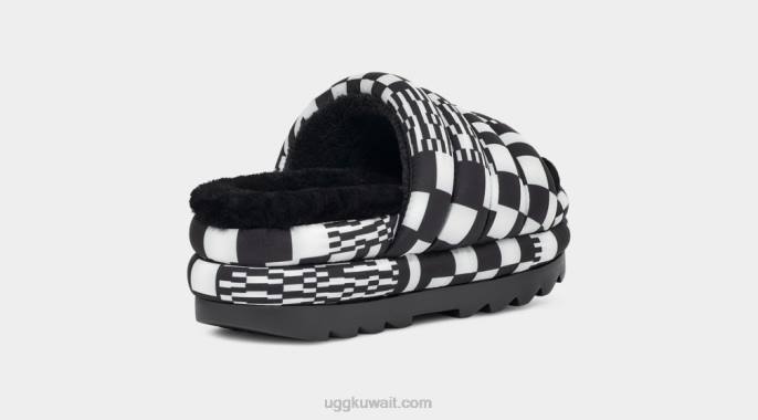 الشيكات ماكسي الشريحة أسود / أبيض نحيف UGG 08HB59