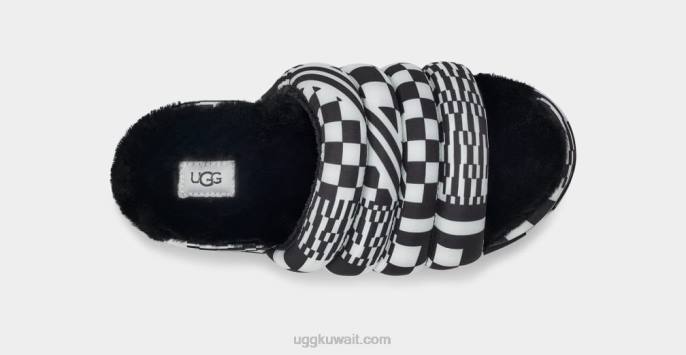الشيكات ماكسي الشريحة أسود / أبيض نحيف UGG 08HB59