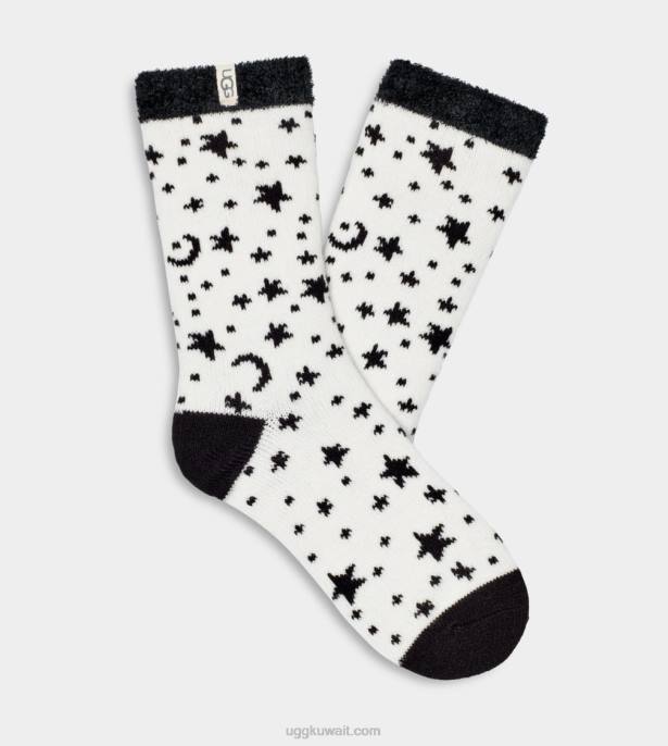 جوزفين جورب مبطن بالصوف سماوية بيضاء نحيف UGG 08HB646