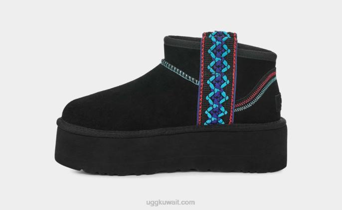 منصة جديلة صغيرة كلاسيكية أسود نحيف UGG 08HB657