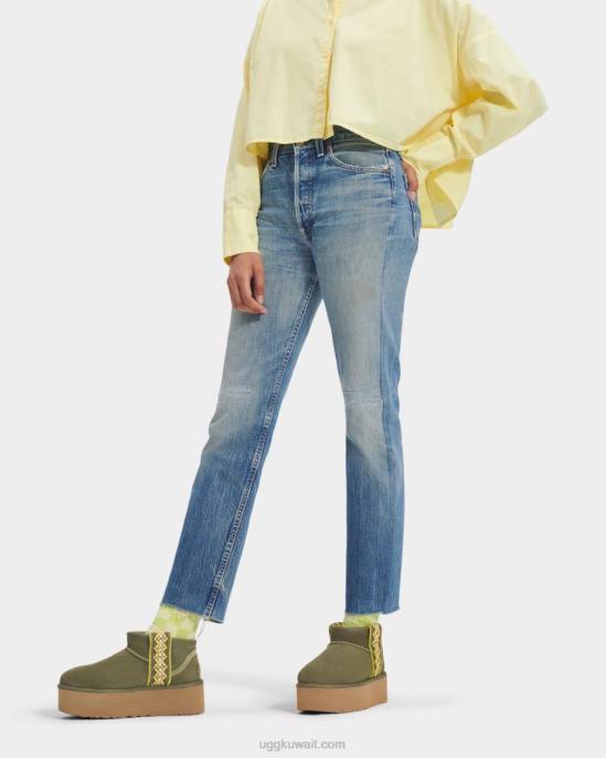 منصة جديلة صغيرة كلاسيكية زيتون محترق نحيف UGG 08HB658