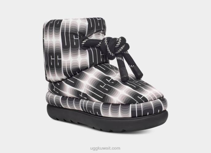الكلاسيكية قصيرة الطول الموجي أسود / أبيض نحيف UGG 08HB672