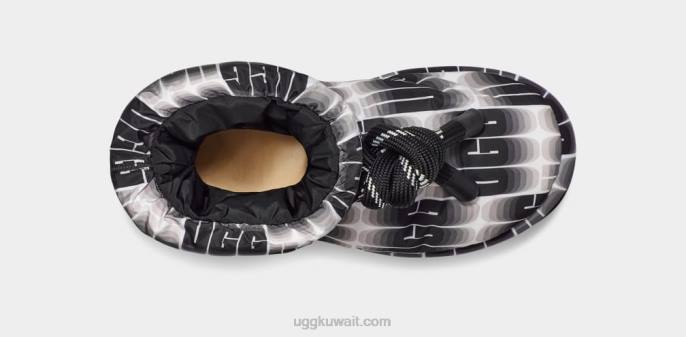 الكلاسيكية قصيرة الطول الموجي أسود / أبيض نحيف UGG 08HB672