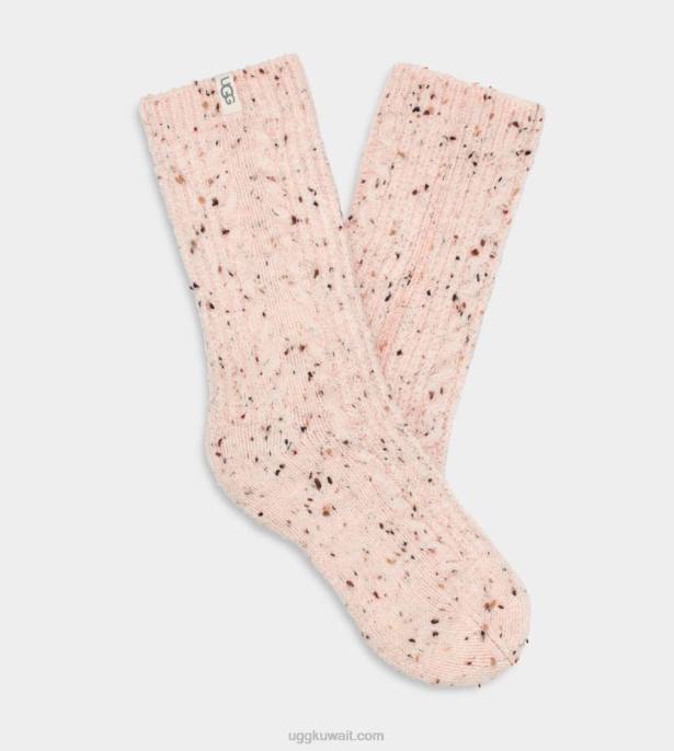 راديل كابل متماسكة طاقم جورب أرقط الجليد الوردي نحيف UGG 08HB685