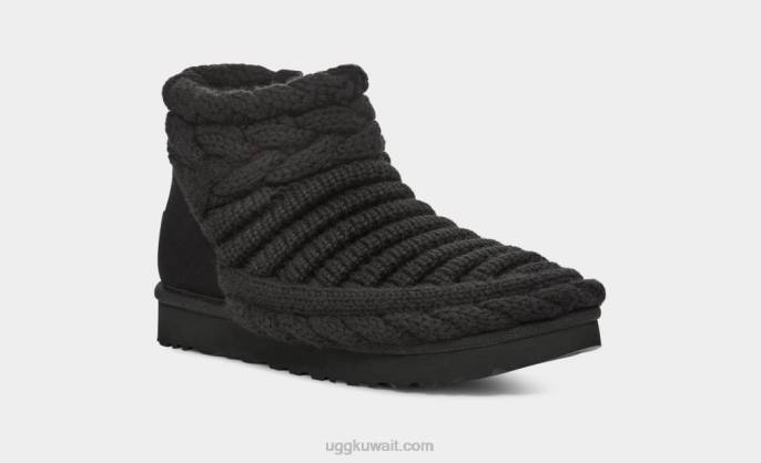 كلاسيك ميني متماسكة مكتنزة أسود نحيف UGG 08HB702