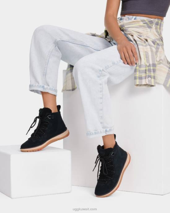 ليكسايدر تراث ميد جلد الغزال الأسود نحيف UGG 08HB711