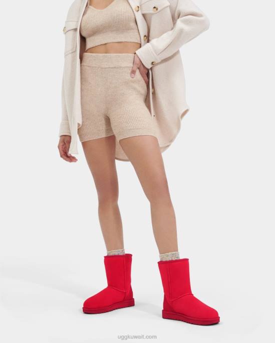 الحذاء الكلاسيكي القصير الثاني سامبا الأحمر تينل نحيف UGG 08HB718