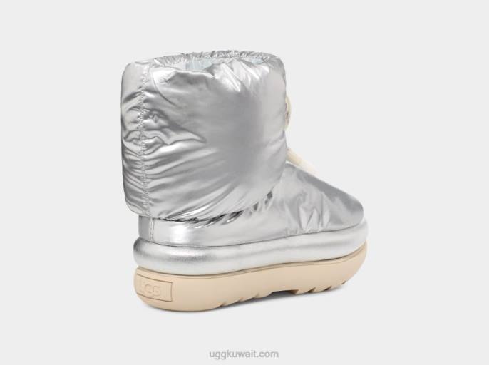 شورت ماكسي كلاسيكي ميتاليك فضي لامع نحيف UGG 08HB736