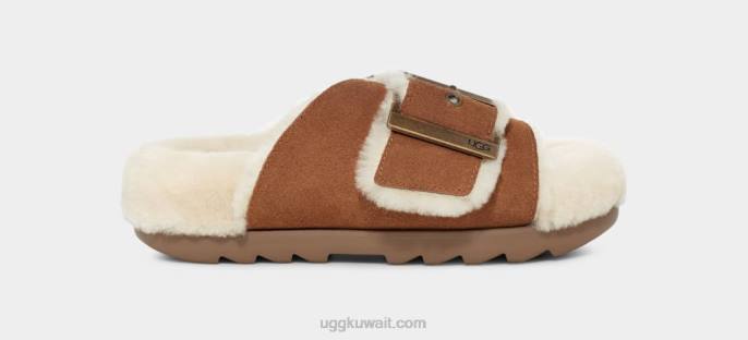 إبزيم منزلق سويدي الكستناء نحيف UGG 08HB788