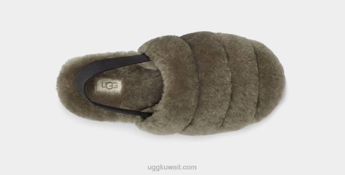 شبشب سوبر زغب زيتون محترق نحيف UGG 08HB801