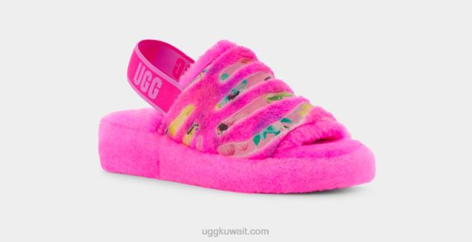 نعم زهرة النمر زغب وردي لطيف نحيف UGG 08HB804